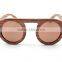 New style handmade natural bamboo wood round frame wooden sunglasses for women