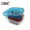 Eco-friendly PP shallow square food disposable storage container 3PK plastic storage box
