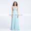 V-777 light blue beads mesh strap shoulder fashionabel chiffon 2016 cocktail dresses