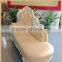 new design antique style pearl genuine leather chaise lounge