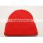 Custom knitted beanie hat with applique embroidery