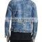DESTROYED TRUCKER JACKET MED INDIGO BIKER DENIM JACKET (LOTNEW001)