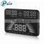 Car HUD System 5.8 Inch HUD with Multi Color Car HUD Display Universal Overspeed Warning OBD and GPS Head Up Display