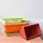Biodegradable Plant Fiber Square Plant Pots Plastic With Saucers