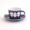 200--300ml Red promotion glazed ceramic mug with saucer