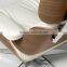 cheap lounge chair with ottoman cowhide leather bentwood frame