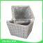 Handmade grey wicker woven flower pot wholesale