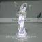 4.5V LED Light Acrylic Snow Holding Heart Angel for Valentines Decoration