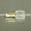 10ml square empty nail polish bottle with gold cap