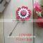 2016 New arriving popular leather sunflower lapel pin with double color