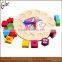 Wooden digital time wall clock for kids