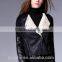 New fashion European stylish women turn-down collar woolen jacket