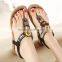 HFR-T0023 Beaded Fashion Flat Summer Sandals 2017 for Women Cheap Wholesale Sandals