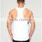 Blue Plain 100% Polyester Dry Fit Performance Training Vest with Mesh Panel Technical Sports Tank Top Blank Racerback Tank Top