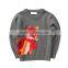 Cartoon Fox Pattern Boys Round Neck Pullover Sweater