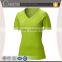 good quality colorful plain v neck wholesale short sleeve women t shirt