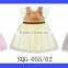 Lovely Children Frocks Designs Plain White Color Short Sleeve Teenage Short Party Tutu Dress