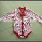 Hot sales unisex clothes open-seat romper baby Love pattern knot bow onesie organic cotton infant long sleeves spring bodysuits