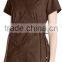 Customed Plain Blank Multi-Colors Easy-Fit Nursing Scrubs Tops with Adjustable Side Tie
