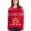 Women Reindeer Head Pattern Christmas Jumper Sweater