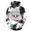 black caged 3D pinted hoodies/sjm unisex 3D printed sweatshirt hoodies/hot sell 3D hoodies