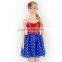 Wholesale 4th of July Sparkle Children Girls Dress Patriots' Day Sequin Baby Dress M6033104