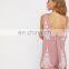 Cotton Plunging v Surplice Neckline Allover Embroidery Uneven Hem Crochet Straps Romper