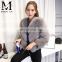 New Style Fashionable China Luxury Winter Coat / Genuine Fox Fur Hot Pink Winter Coat