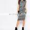 New Style Couture Clothing Tall Midi Dress With Twist Waist Women Knitted Casual Dress