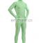 Unisex Hood Full Body Spandex Lycra Green Zentai Suit Man Costumes