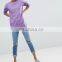 Wholesale 100 Cotton Plain Design Boyfriend Purple Sweatshirt with Fitted Trims