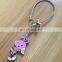 Lovely metal enamel cartoon insect keychain