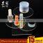 3 tiers acrylic pmma plexiglass round cosmetic display stand round rotating cosmetic display