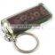 Stainless Steel Ring Color LED Screen Flash Picture Solar Key Chain