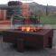 heavy duty indoor corten steel round gas fire pit