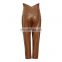 TWOTWINSTYLE Casual Minimalist Pants For Women High Waist Ankle Length Leather Loose Pants Female
