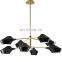 Artistic Modern Chandelier LED Pendant Light white and black hanging lamp