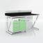 Laboratory furniture chemical resistant steel table work bench with movable cabinet