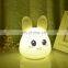 High quality  Christmas Easter lovely rabbit gifts nursery silicone baby night light