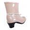 Glaze woman high heel custom half rain boots