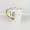 cute white silk screen printing 3d animal ceramic coffee mug