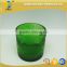 550ml votive glass candle holder / green candle holder with embossed design