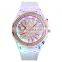 SKMEI 1536 LED backlight rotating colorful women watch unique design luxury quartz watch