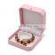 Luxury Unique Design Octagonal Shape Pink  Pu Leather Ring Pendant Earrings Box