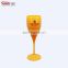 BPA free party cup custom wine glass wholesale 4oz plastic black champagne flutes