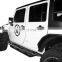 Черные текстурные пороги из порошкового материала (Nerf Bars) для Jeep Wrangler JK 4-дверного от 2007 до 2018 года