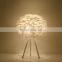 Nordic Plug-in Lamp Creative Personality Bedroom Bedside Living Room Study Feather Table Lamp