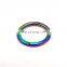 Nickel Free Rainbow Color Metal O Rings Belt Buckle For Clothes