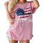 Printed USA Fashion American flag t shirt for women