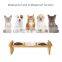 Professional manufacturer large 2 in 1 pet food bowl raised bamboo fibre stand elevated stainless steel lifting stand holder